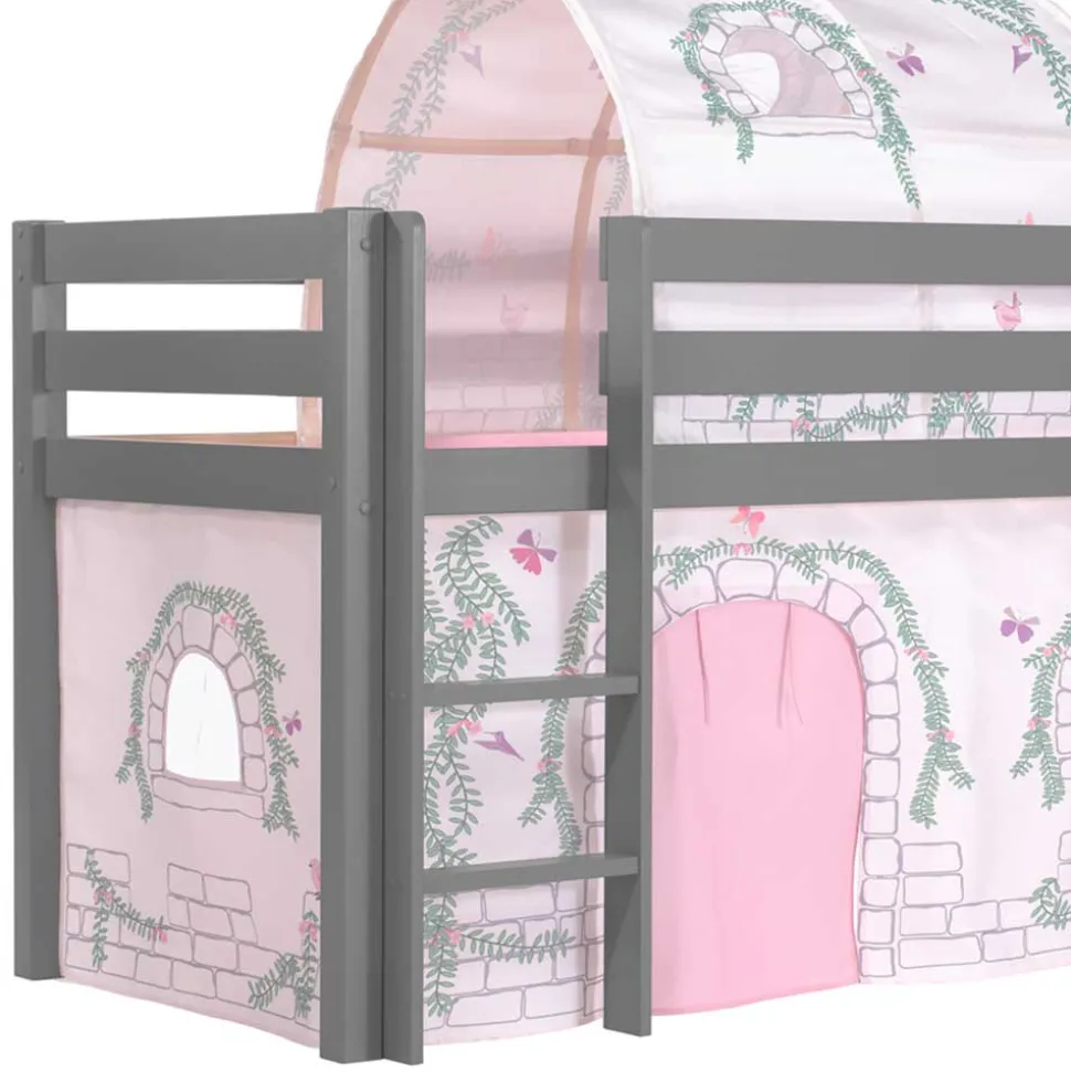 Mädchenzimmer Rutschbett in Grau - Surie