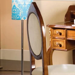 Medaillonstuhl in Creme & Nussbaum Natale aus Massivholz