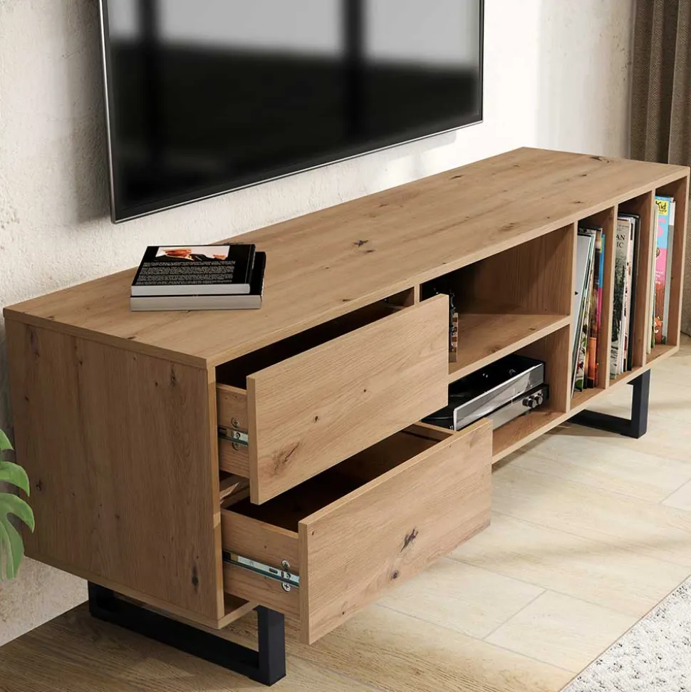 Medien Element in Wildeiche Holzoptik - Priazena