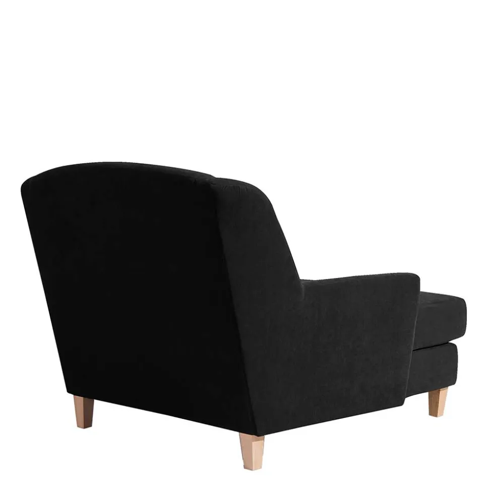 Mega Polstersessel aus schwarzem Velours - Villaro
