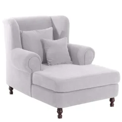 Megasessel in Silbergrau Velours - Bacanova