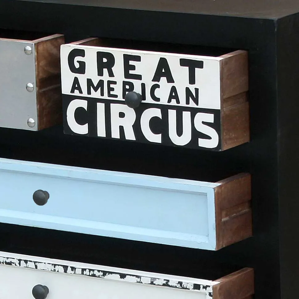 Mehrfarbige Hochkommode im Shabby Style - Mirana