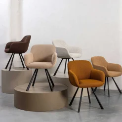 Mesh Polsterstuhl mit Armlehnen - Charlena