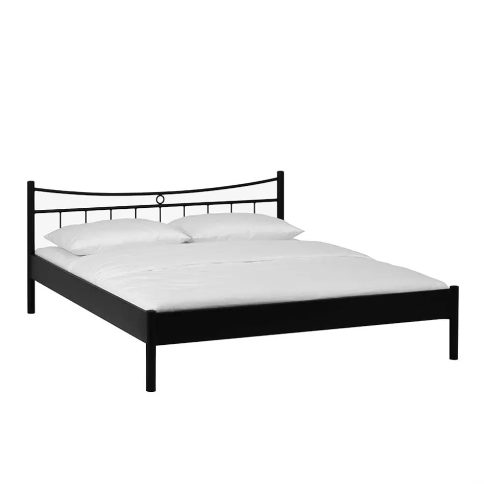 Metall Bett Halfa in Schwarz