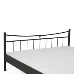 Metall Bett Halfa in Schwarz