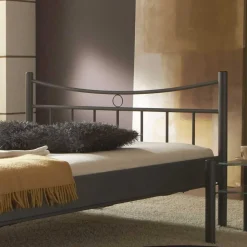 Metall Bett Rosanna in Dunkelgrau