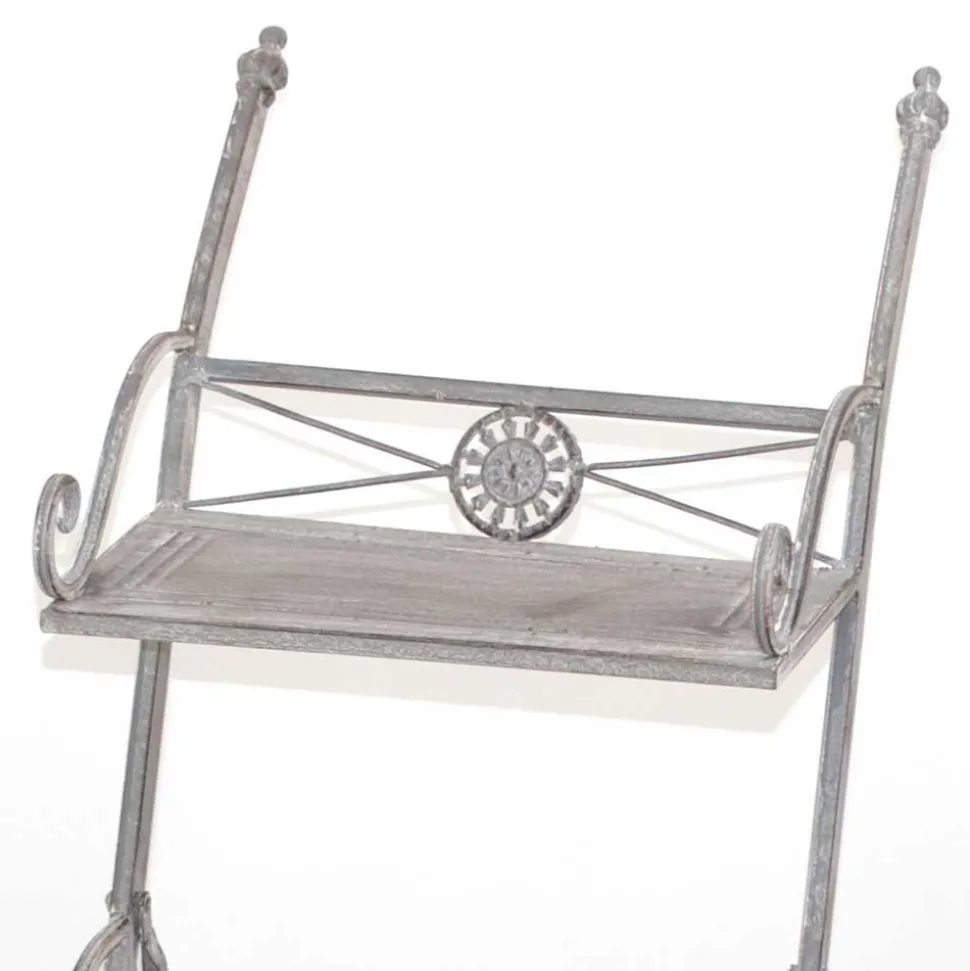 Metall Blumenständer Landhaus Jillma in Grau