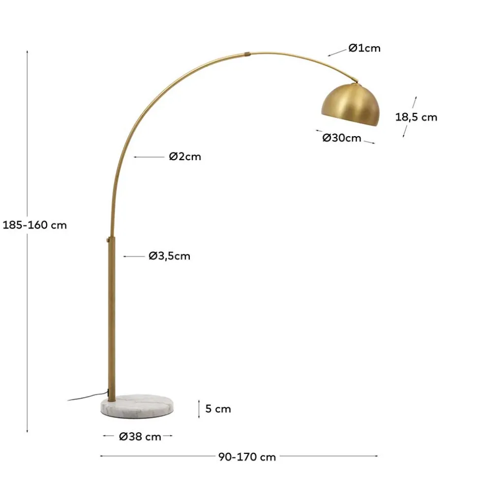 Metall Bogenlampe in Messing - Suomi