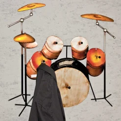 Metall Garderobe Soveca im Schlagzeug Design