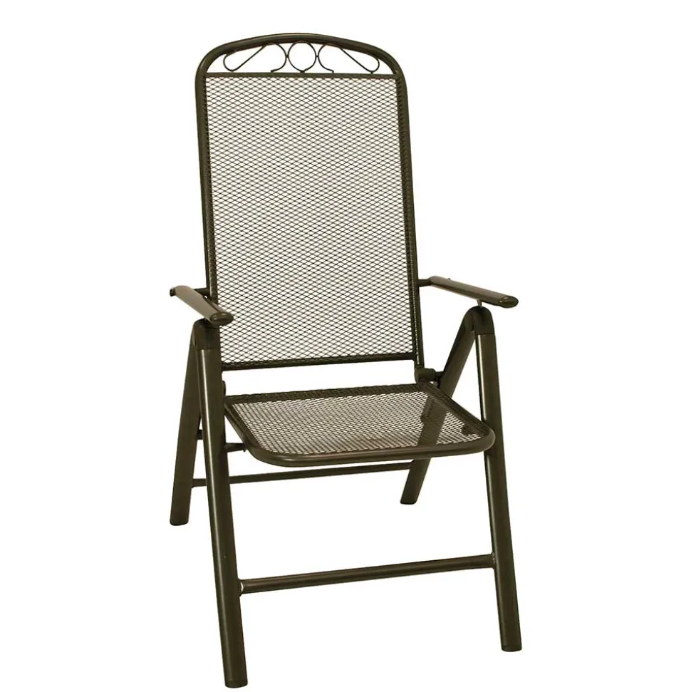 Metall Garten Klappstuhl in Grau - Rocasa (2er Set)