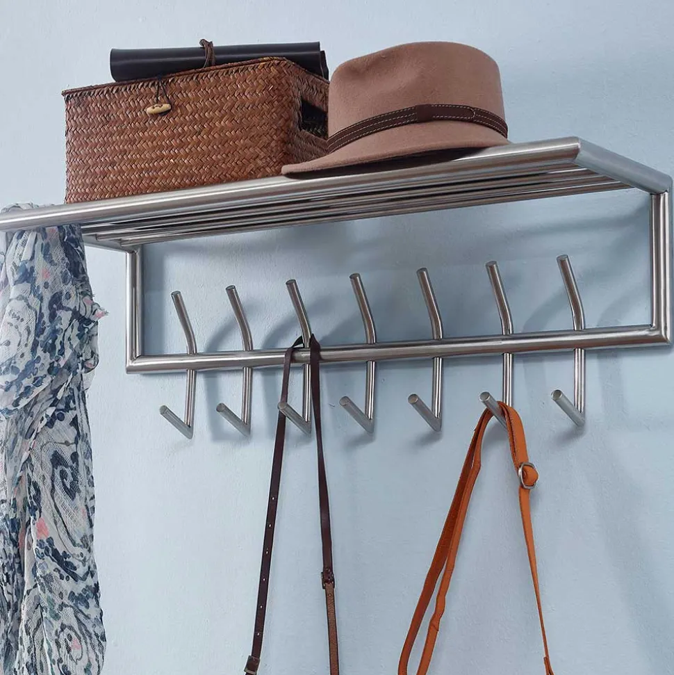 Metall Hängegarderobe in Silber - Markos