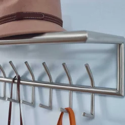 Metall Hängegarderobe in Silber - Markos