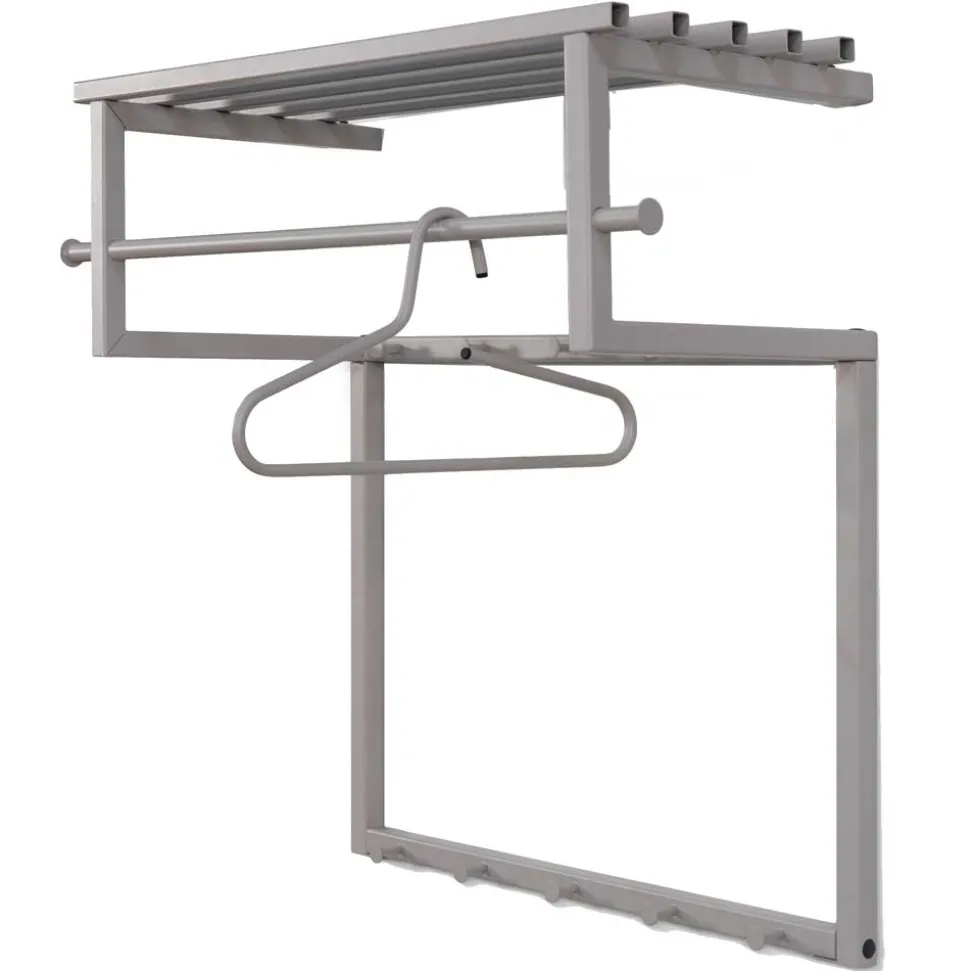 Metall Hängegarderobe in Taupe - Solca