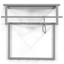 Metall Hängegarderobe in Taupe - Solca