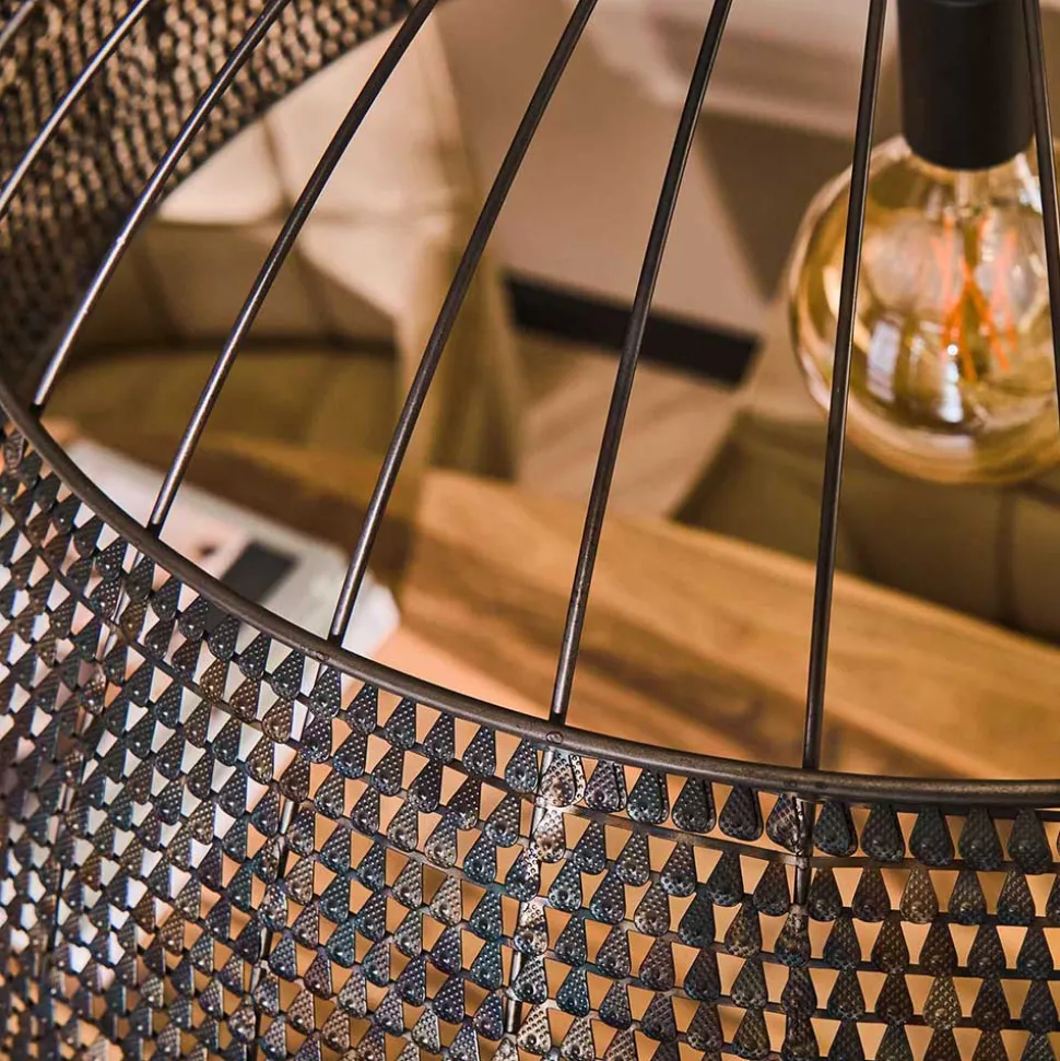 Metall Pendelleuchte mit halbrundem Schirm - Lash