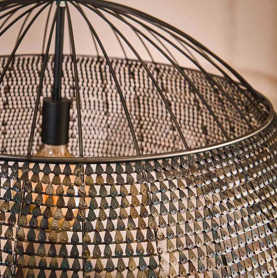 Metall Pendelleuchte mit halbrundem Schirm - Lash