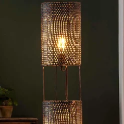 Metall Stehleuchte in Schwarzbraun - Matyas