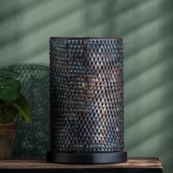 Metall Tischleuchte in Schwarzbraun - Bageria