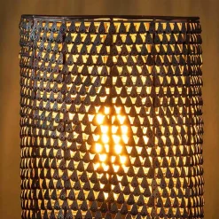 Metall Tischleuchte in Schwarzbraun - Bageria