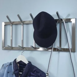 Metall Wandgarderobe in Silber - Rading