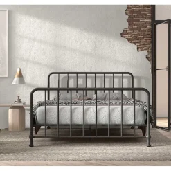 Metallbett mit Gitter-Kopf- und Fußteil - Auricos