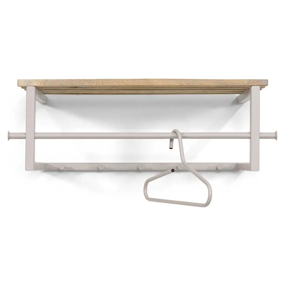 Metallgarderobe in Taupe mit Hutablage - Yames