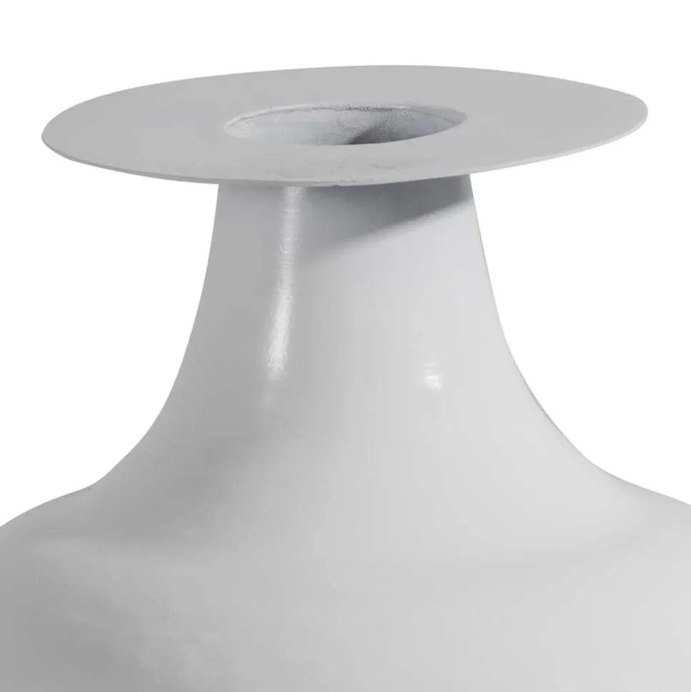 Metallvasen in Lichtgrau - Bario (2er Set)