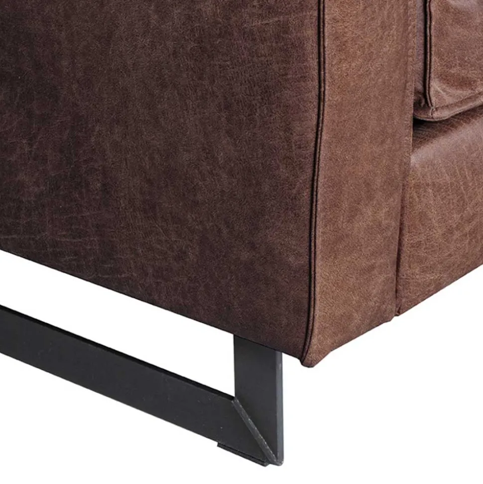 Microfaser 2er Sofa in kantigem Design - Onjamy