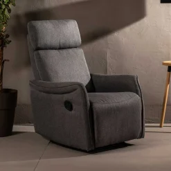 Microfaser TV Relaxsessel in Dunkelgrau - Vergoma