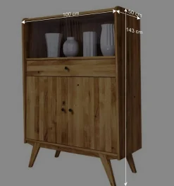 Mid Century Wildeiche Schrank geölt - Hardus I