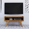 Midcentury Wildeiche TV Bank mit Fach - Hardus