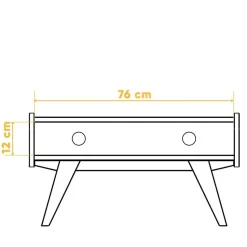 Midcentury Wildeiche TV Bank mit Fach - Hardus