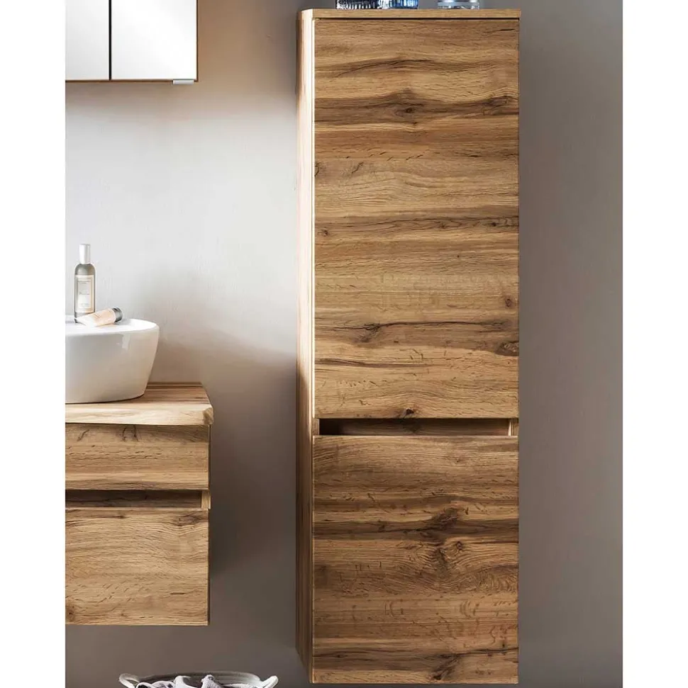 Midi Badschrank in Holzoptik Wildeiche - Drumias