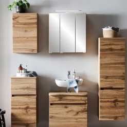 Midi Badschrank in Holzoptik Wildeiche - Drumias