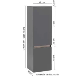 Midi Badschrank in Holzoptik Wildeiche - Drumias