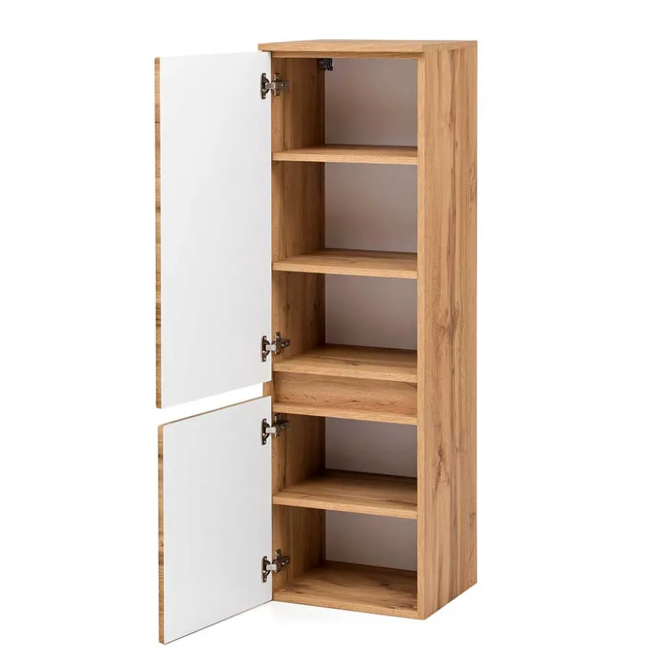 Midi Badschrank in Holzoptik Wildeiche - Drumias