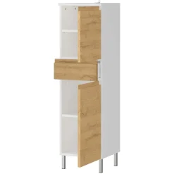 Midi-Schrank in Wildeiche & Weiß - Aspariavo