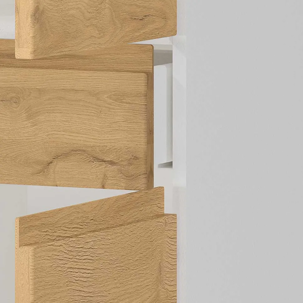 Midi-Schrank in Wildeiche & Weiß - Aspariavo