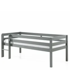 Mini Hochbett mit Absturzsicherung in Grau - Joina