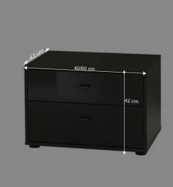 Mini Kommode Cornea in Grau Braun