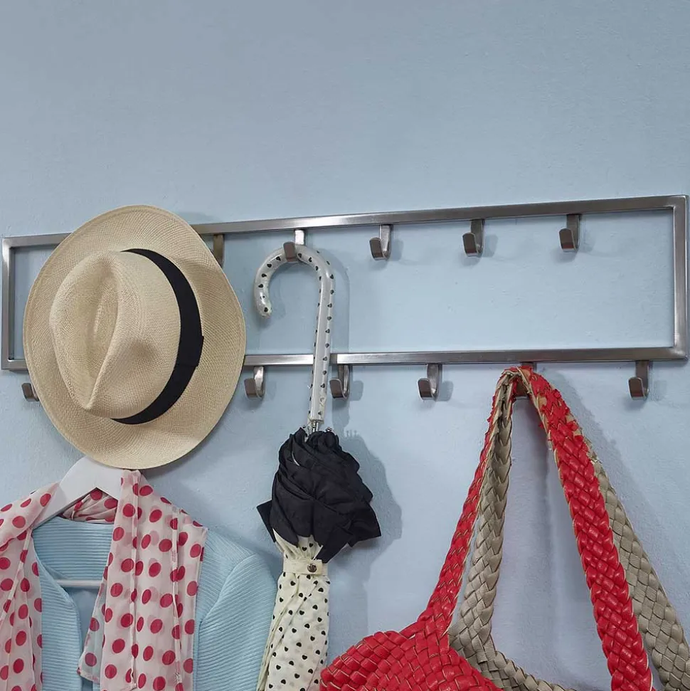 Minimalistische Wandgarderobe mit 15 Kleiderhaken - Mialan