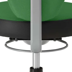 Mobiler Hocker mit Lehne in Grün Schwarz - Solari