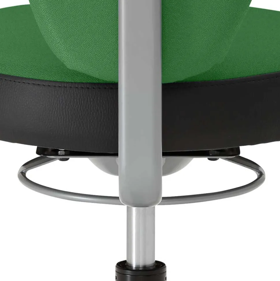 Mobiler Hocker mit Lehne in Grün Schwarz - Solari