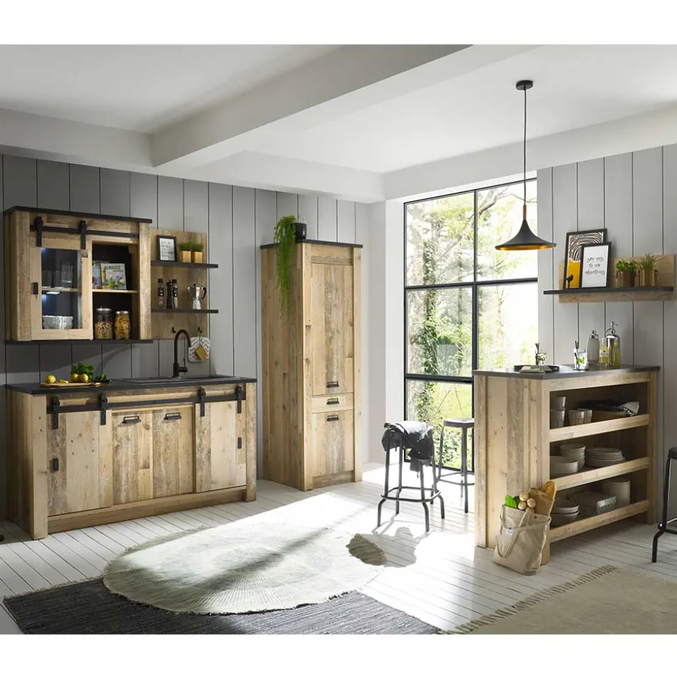 Mobiliar für Küche inklusive Tresen - Garisa (sechsteilig)