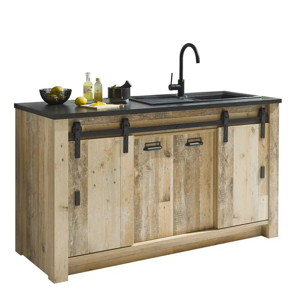 Mobiliar für Küche inklusive Tresen - Garisa (sechsteilig)