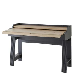 Modern Country Computertisch in Grau & Eiche - Joe