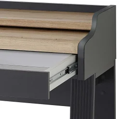 Modern Country Computertisch in Grau & Eiche - Joe