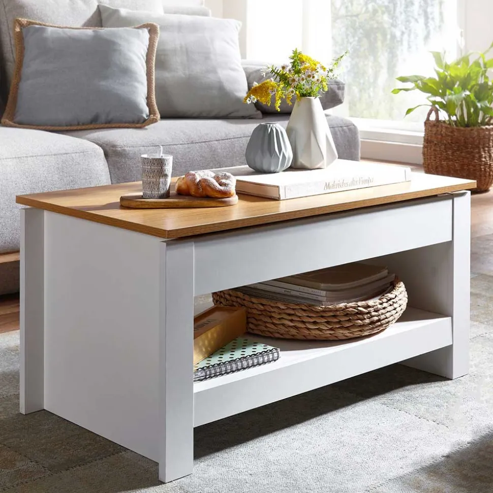 Modern Country Couchtisch mit Staufach - Intora