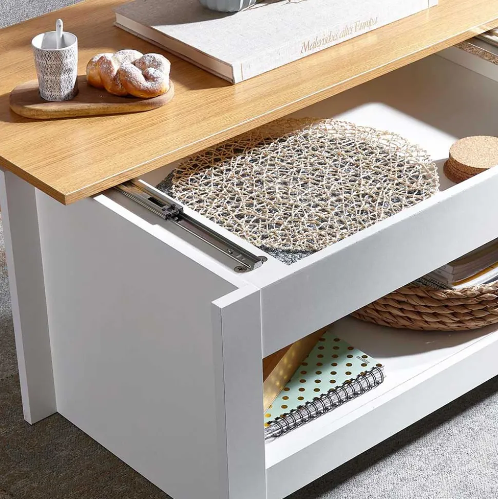 Modern Country Couchtisch mit Staufach - Intora