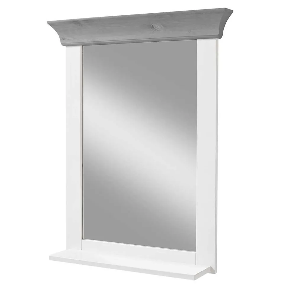 Modern Country Frisiertisch Set zweifarbig - Mirandesca (dreiteilig)